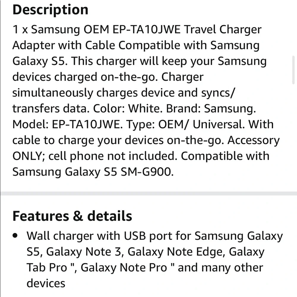 Samsung 21 Pin Charger
